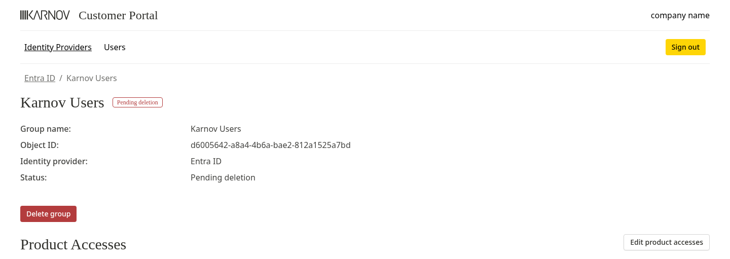 Group Pending Deletion