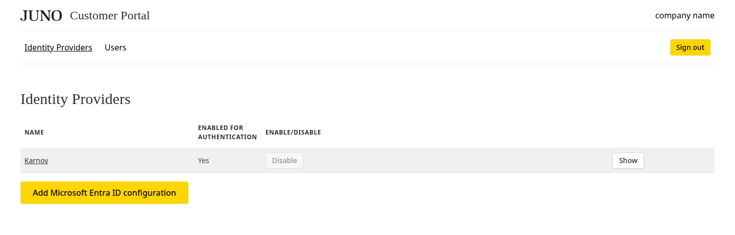 Adding configuration - Step 1