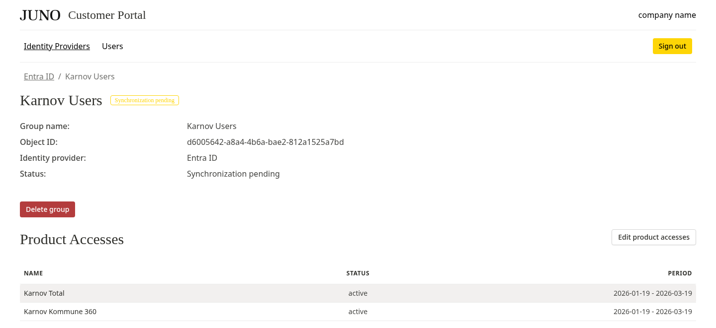 Granting product access - Step 4