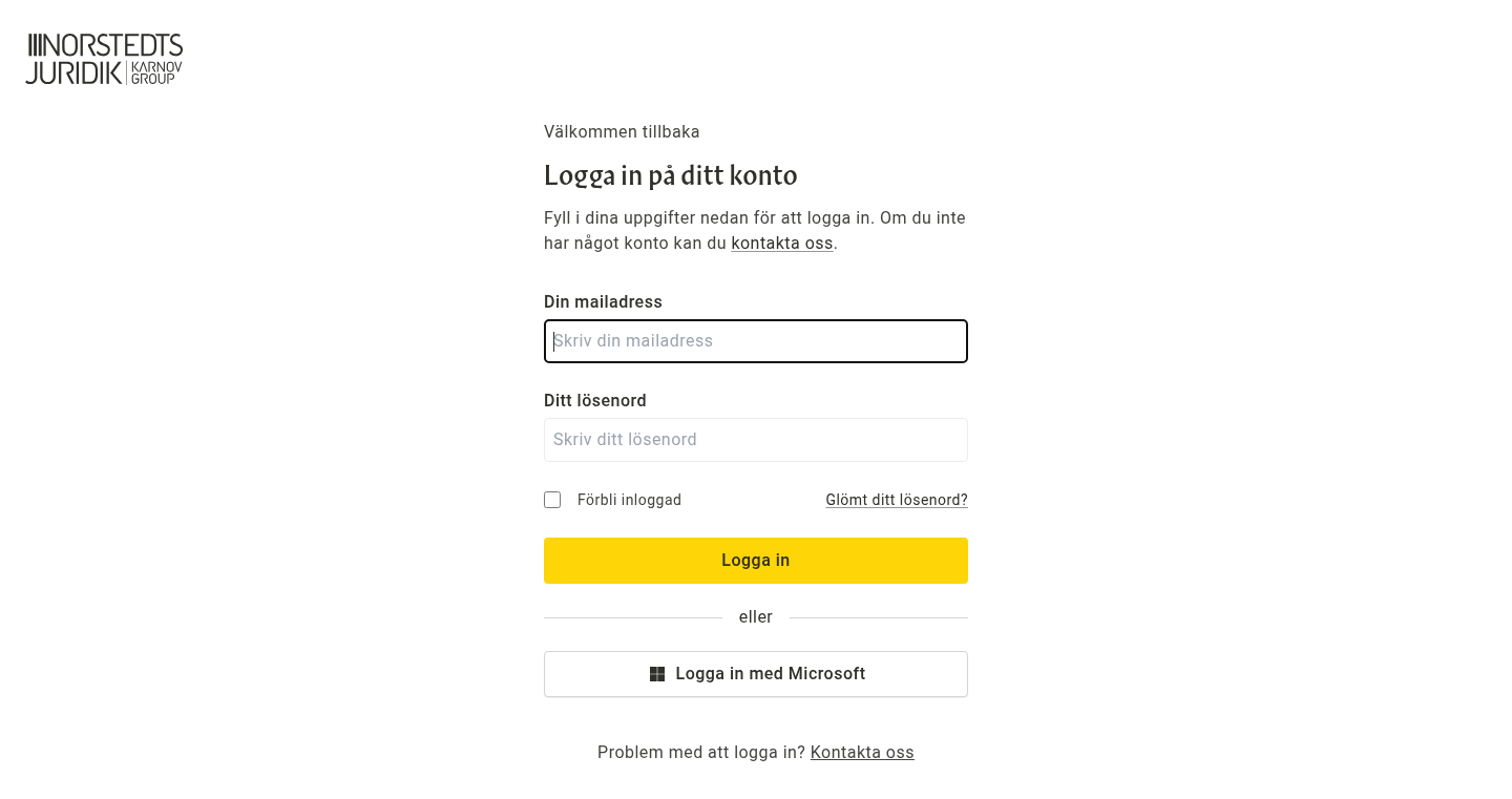 User login - Step 1